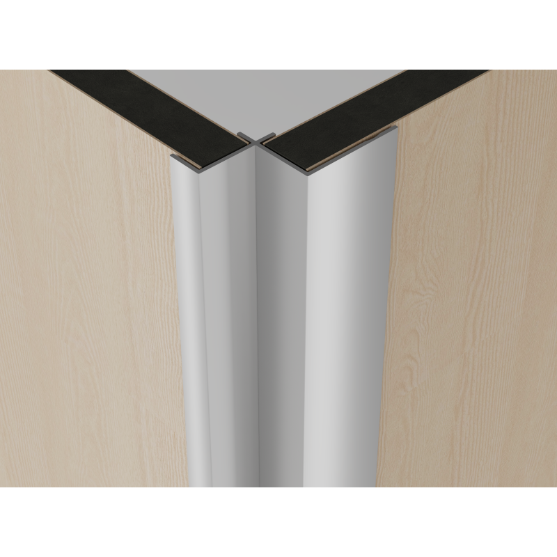 Internal trim for 8mm shower wall panel -Brushed Steel (WAL8012-BS)