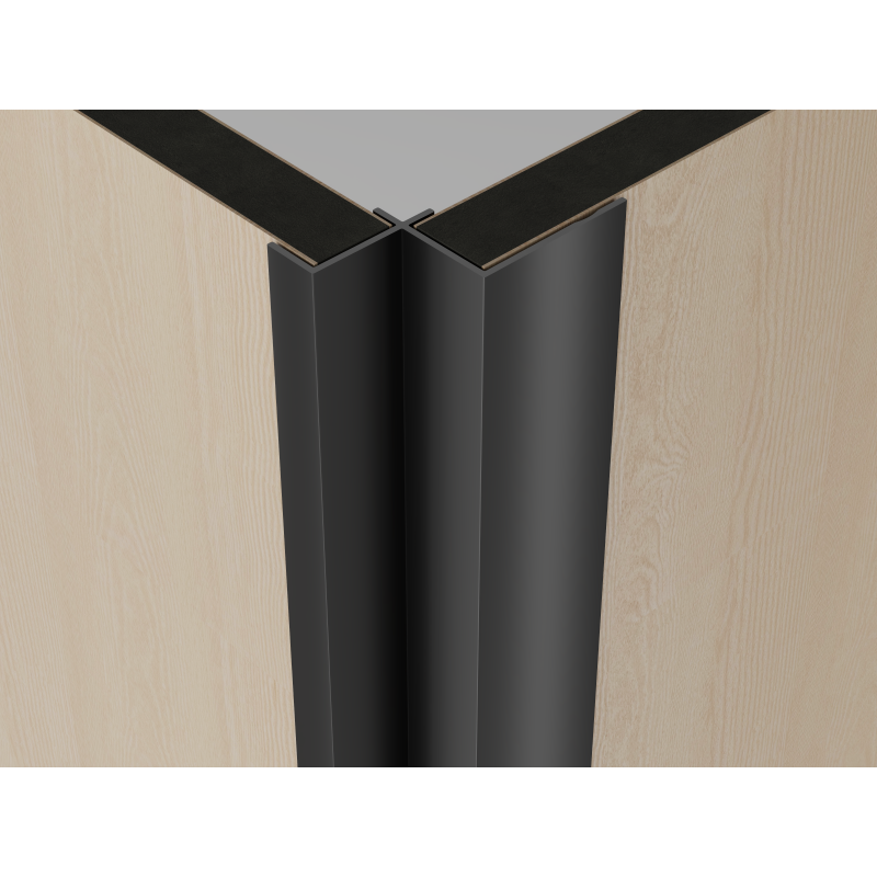 Internal trim for 8mm shower wall panel -Matt Black (WAL8012-MB)