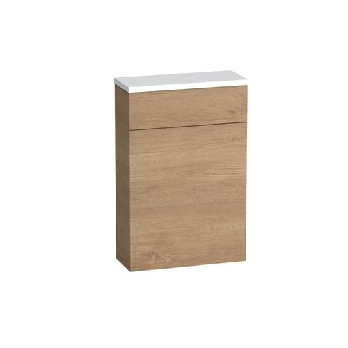 Back To Wall WC Unit And Worktop - Danish Oak