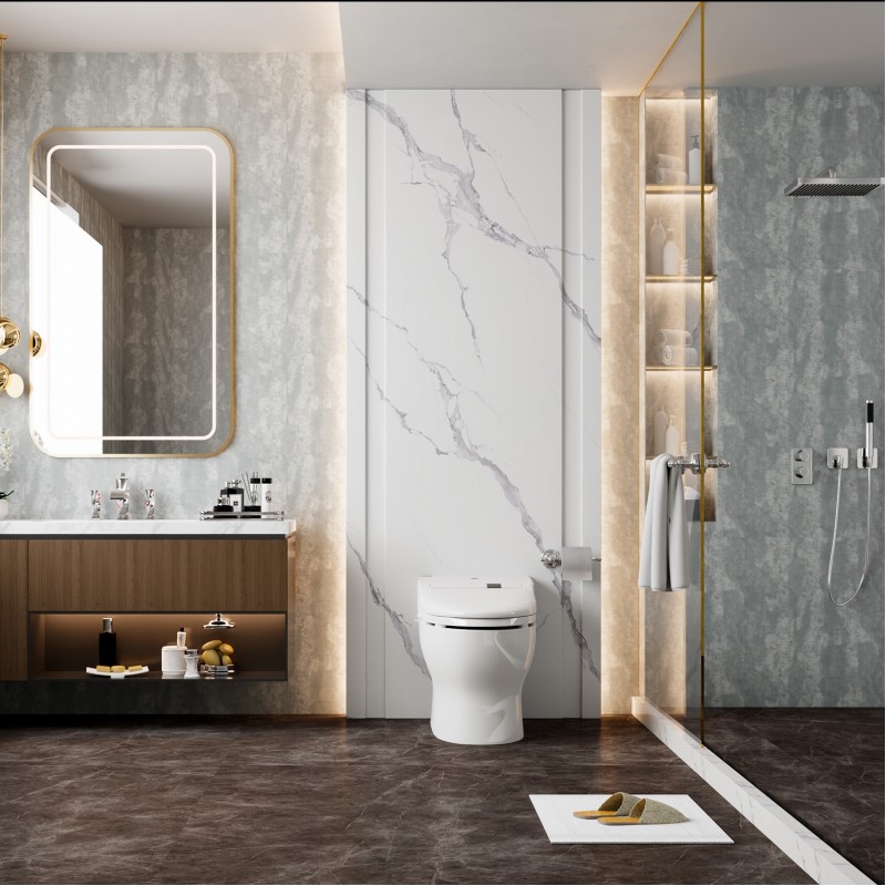 Shower Wall Panel Carla White - 1200X2400X8mm (Pack of 2) (WP-090)