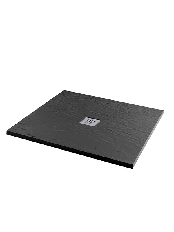 Mx Minerals 900x900mm Shower Tray Slate Jet Black 