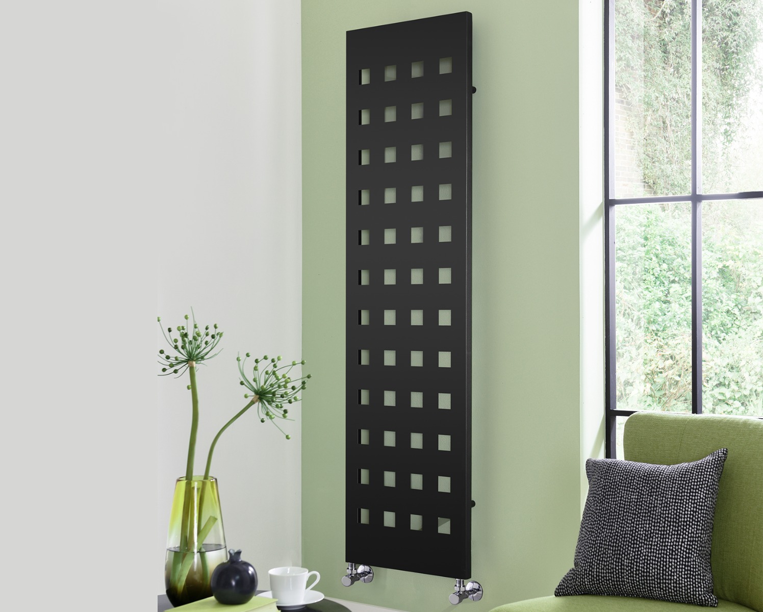 Designer Radiators Zest Electric Only - Anthracite 1800x500