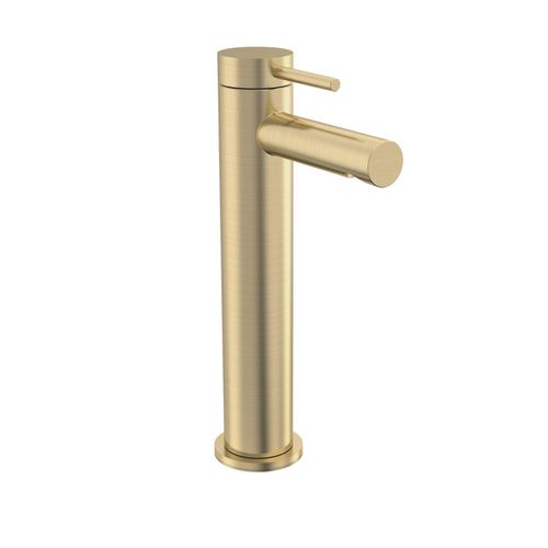 Anthem Tall Basin Mixer With Click Waste - Brushed Brass