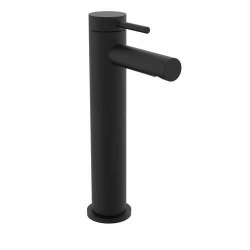 Anthem Tall Basin Mixer With Click Waste - Black
