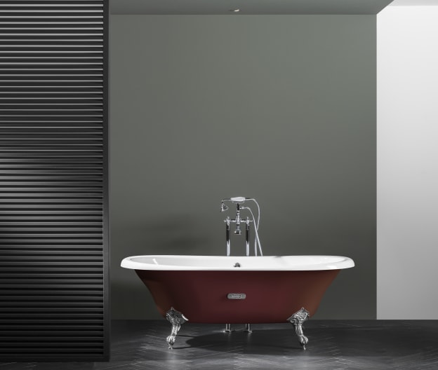 Copper and Nickel Roll Top Baths
