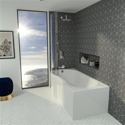 P-Shaped Shower Baths
